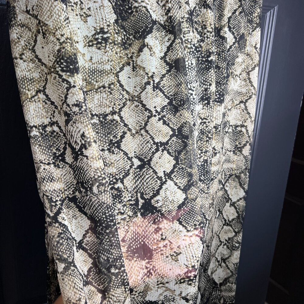 Maurices Skirt Snake Print Maxi Length Size Large - Picture 3 of 12